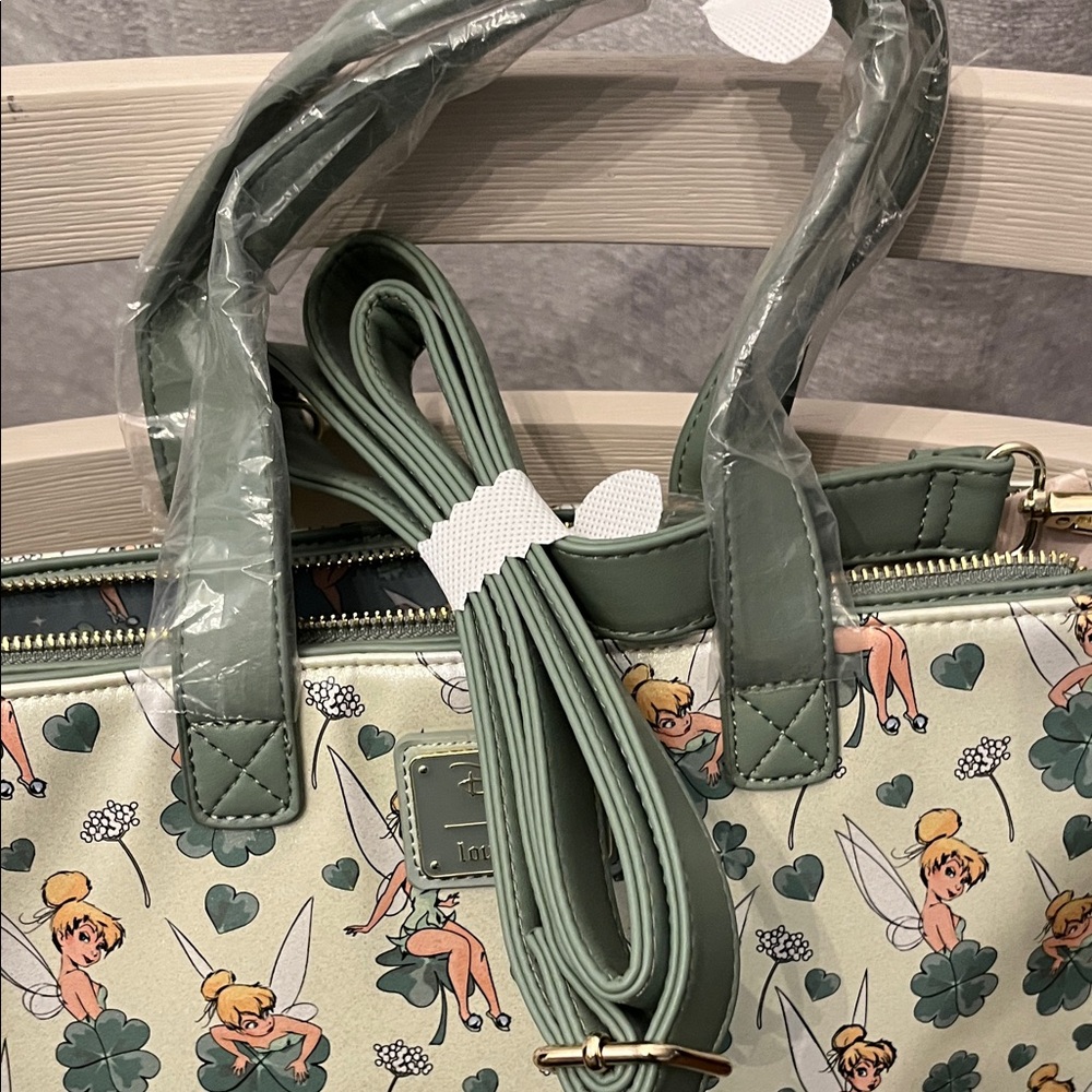 Loungefly Disney Tinker Bell Tote Bag - Mint Green - Picture 7 of 8